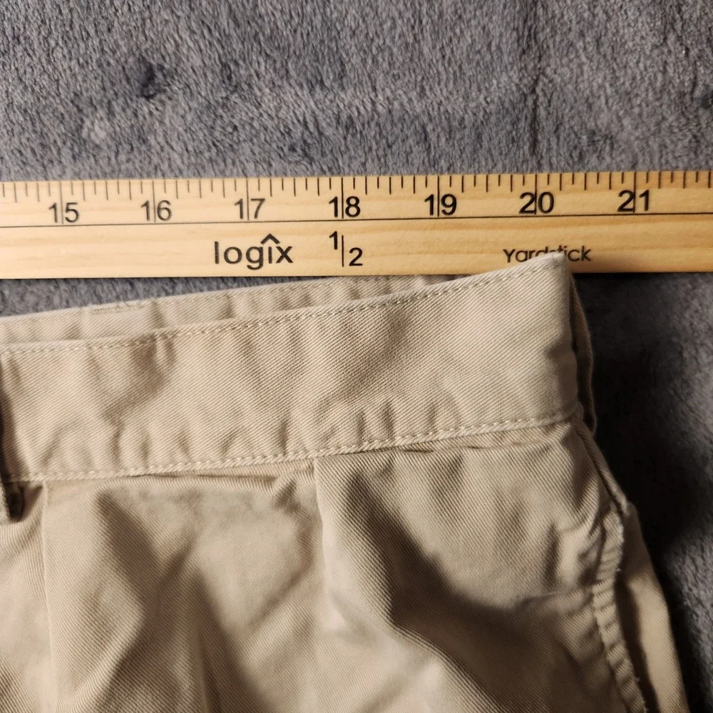 Polo Ralph Lauren Classic Chino Shorts Mens 42 Tan Khaki Pleated Cotton Twill